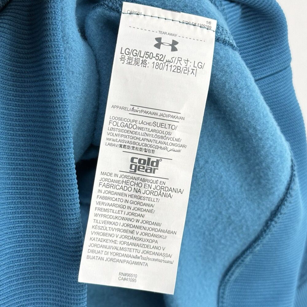 Under Armour Coldgear Quarter Zip Jumper Sweater College Steet Wear Men's Size L - Picture 14 of 14